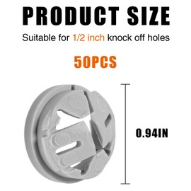 50 Pcs Nylon Push-in Cable Connectors 1/2 Inch Knockout Electrical Wire Connectors Quick-Install Plastic Cable Grommets Secure and Durable Electrical Fittings for Junction Boxes