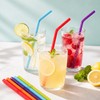 200PCS Biodegradable Sugarcane Straws-8.5" Bendy Disposable Drinking Straws