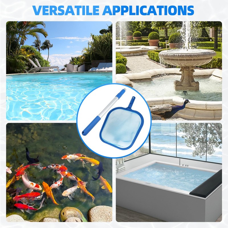 Banax Pool Skimmer Net Handheld, Frame Pool Leaf Collector with