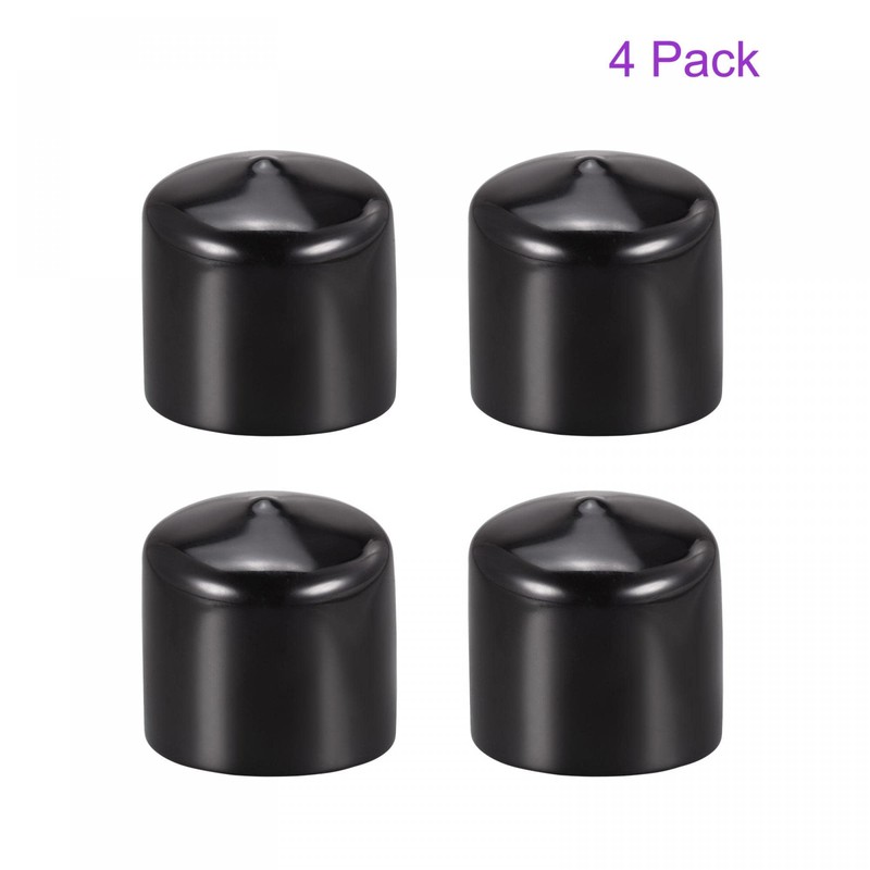 sourcing map 4 Pack 55mm ID Black Screw Thread Protectors