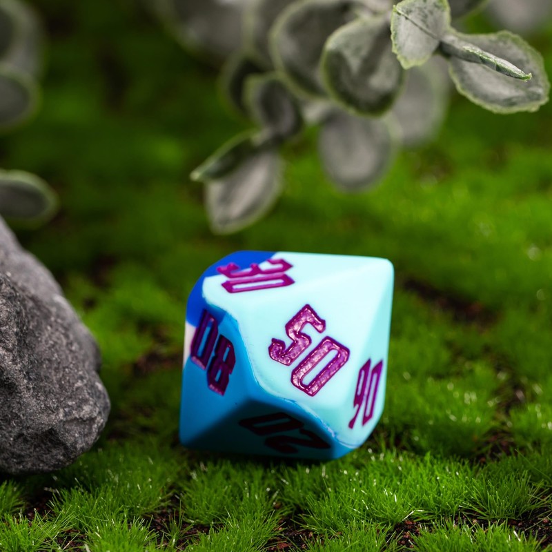 Cusdie Silica Gel DND Dice Set Polyhedral Resin Dice for