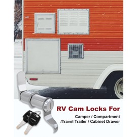 Naissian RV Locks for Storage Door 2 INCH, Camper Storage Locks for Travel Trailer Compartment Cabinet Drawer with Keys 2", Pack of 1 Locks with 4 Keyed Alike with Manual