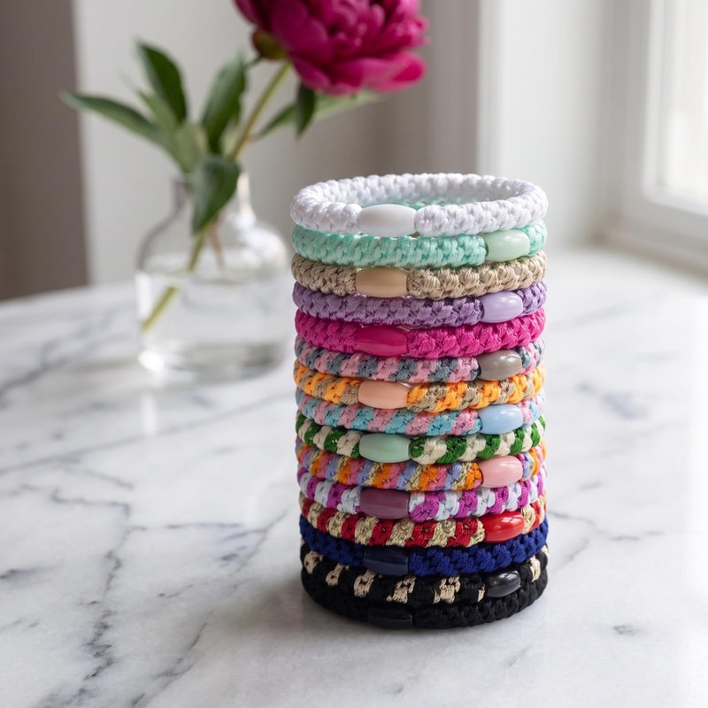Elovara15 Pcs Boho Hair Ties for Women and Girls, for