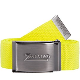 2Stoned Money Belt Safe Belt Unisex 4cm Wide Matte Buckle Speed for Men and Women, neon yellow, Classic