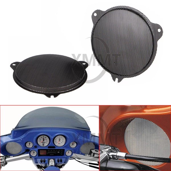 Unbranded Black Mesh Speaker Grill Cover for Harley Touring Electra