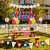 Red and Blue Baseball Themed Party Decorations Banner
