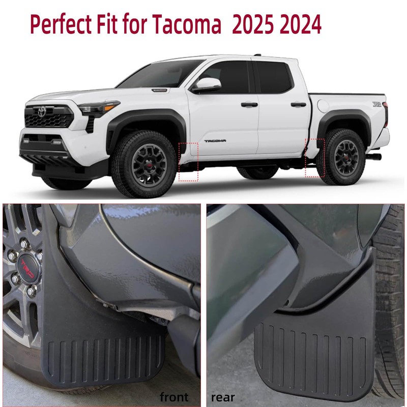 Mud Flaps Kit for 2024 2025 Toyota Tacoma Accessories Mud
