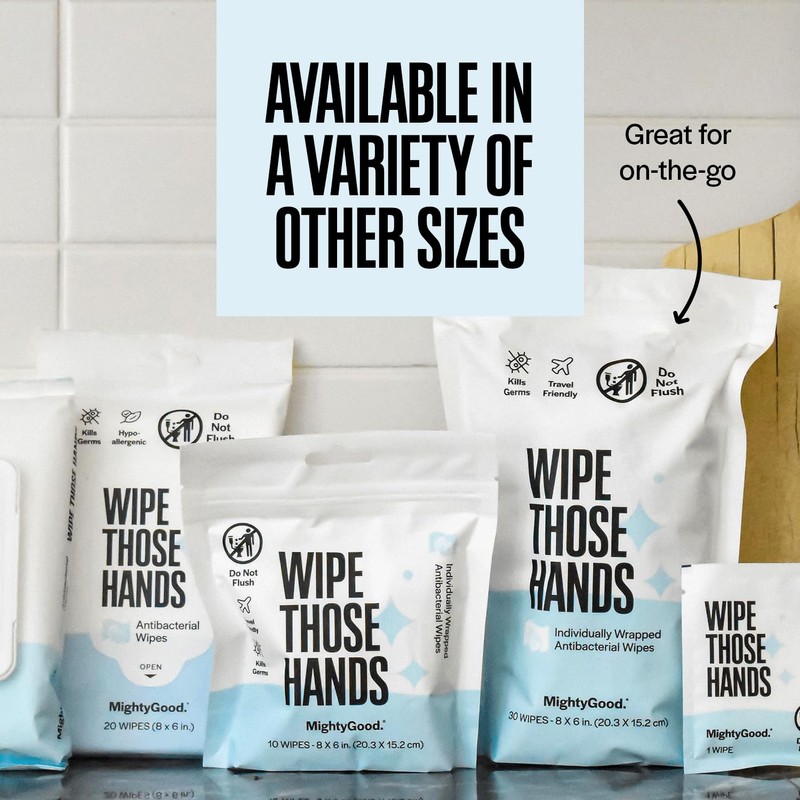Wipe Those Hands On-The-Go Sanitizing Wipes -12 Packs of 10