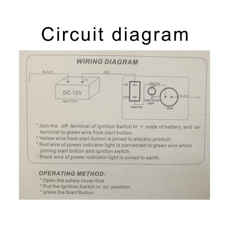 DC12V 20A Rocker Switch & 50A Ignition Switch Universal Switch