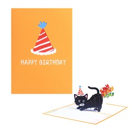Pop Up Birthday Cards, Funny Cat Birthday Card, Kitties 3D Pop Up Greeting Card, 3D Birthday Card for Cat Lovers, Girls Birthday Cards From the Cat, for Women Mum Daughter Sister Kids Friends Men