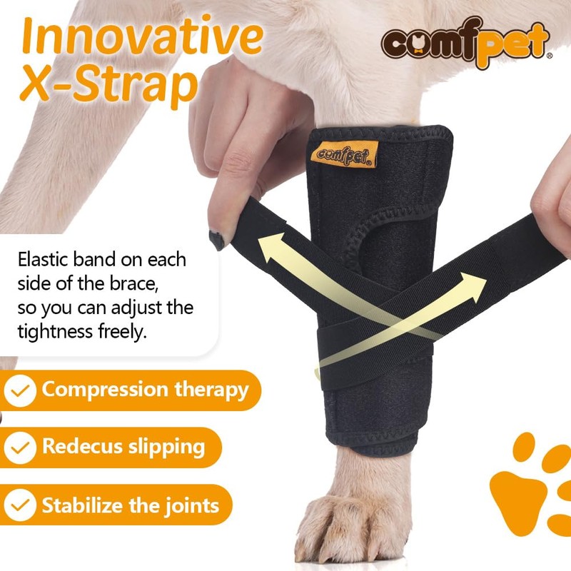 COMFPET Dog Front Leg Brace, Dog Leg Support Wrap with