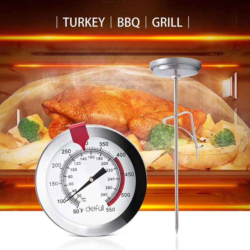 defull 12" Deep Fry Thermometer with Clip Instant Read Dial