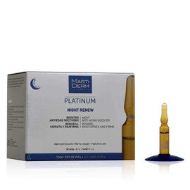 MartiDerm Night Renew Ampolletas faciales efecto booster antiedad nocturno. Alfahidroxiácidos  Colágeno marino. Renueva, hidrata y reafirma - 30...   