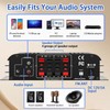 4 Channel Bluetooth 5.0 Stereo Amplifier 50Wx4 HiFi Power Amplifier,