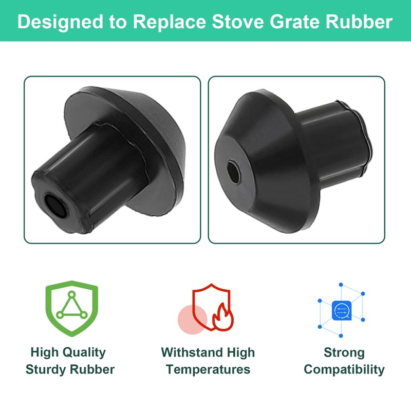 32 Pcs WB2K101 WB02T10461 Stove Grate Rubber Feet Replacement, Compatible