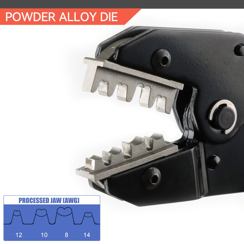 HKS Crimping Tool for Solar PV Cable Connectors - Ratcheting