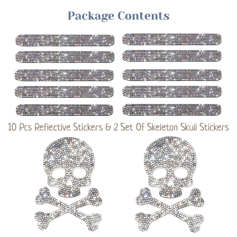 CB Rhinestone Car Bling Stickers Decals, Luxe Decor Auto Styling,