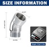 NearMoon Shower Elbow Adapter for Shower Head, Solid Brass 45°G1/2