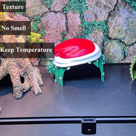 Mechpia Bearded Dragon Tank Accessories, Reptile Carpet Bedding Reptile Mat Terrarium Substrate Liner Tank Flooring Habitat Accessories for Gecko, Snake, Tortoise, Lizard, Iguana (18"X 79" Black)