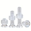 PC(Polycarbonate) Plastic Transparent Metric Phillips Flat Head Screws with Nuts