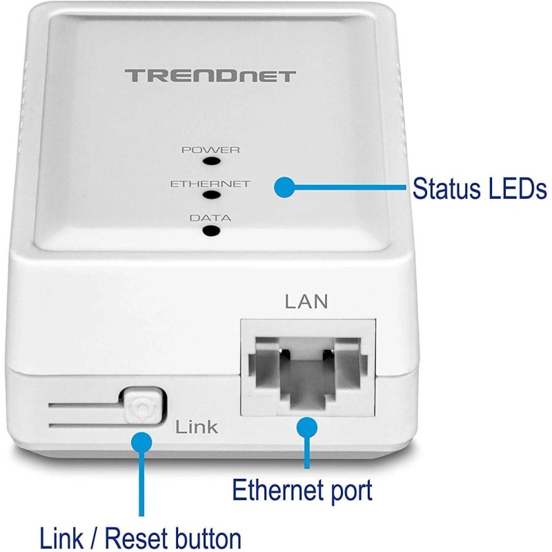 TRENDnet TPL-406E2K 500AV Compact Ethernet Adapter Kit