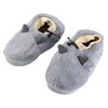 USB Heated Slippers Plush Temperature Adjustable Heating Slippers Anti Slip