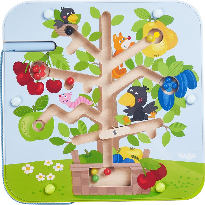 HABA 306083 - Magnetspiel Obstgarten, Motorikspiel ab 2 Jahren