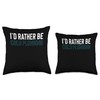 Id Rather Be Cold Plunging Ice Bath Throw Pillow