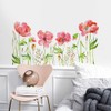 Fujitoya Wall Sticker Pink Flowers Purple Grass Kwai Wall Decor