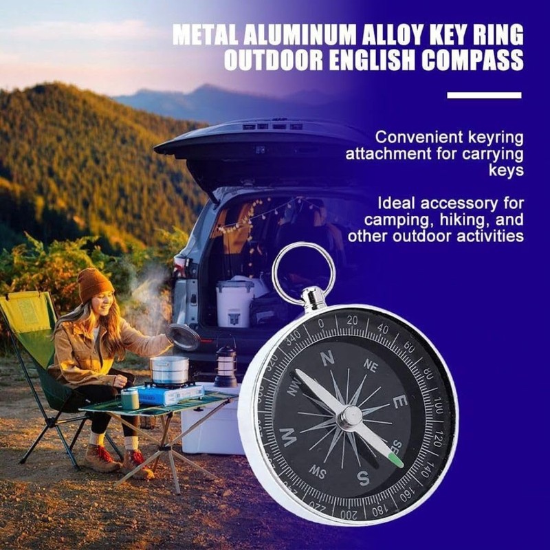 Pocket Compass, Mini Portable Compass, Hiking Compass, Navigation Walkers Camping