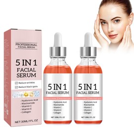5-In-1 Facial Serum, Rice 5-In-1 Face Serum,Advanced Collagen Boost Anti Ageing, Moisturising And Nourishing, Improve Dull gesichtsserum
