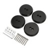 4PCS Aluminium Jack Pad Adapter Black Strong Strength Anodized Surface
