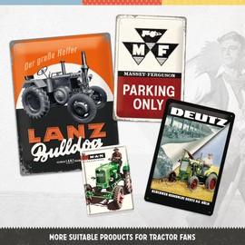 Nostalgic-Art Retro Tin Sign, 20 x 30 cm, Tractor Ours - Gift Idea for Tractor Fans, Made of Metal, Vintage Design with Saying, Tin Signs Sayings