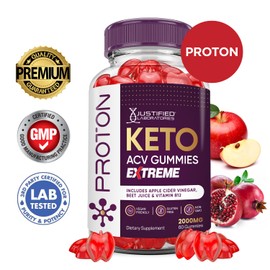 (2 Pack) Proton Protein Keto ACV Gummies Extreme 2000MG Proton Keto Gummies Apple Cider Vinegar Formulated with Pomegranate Beet Juice Powder B12 Vegan Non GMO 120 Gummys