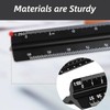 Architectural Scale Ruler – 12-Inch Aluminum Triangular Drafting Ruler for
