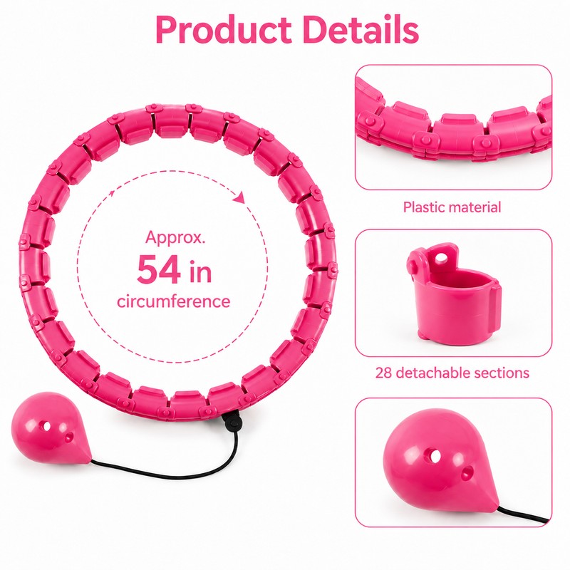 Adjustable Fitness Ring for Core Workouts – Detachable Waist Exercise