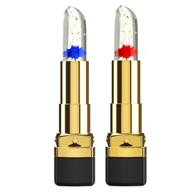 Gevlonecirly Lipstick Jelly Lipstick Color Changing Lip with Temperature Color Changing Lip Lip with Gold Foil Moisturizing Lip Glaze - Moisturizing, Portable, Color Changing, Gold Foil, Warm, Long