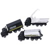 3pcs 1:50 Truck Model Toy Set Pull Back Recovery Tanker