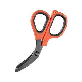 XShear Mini 6" Trauma and Nurse's Shear. Razor sharp and compact scissors, perfect for EMTs, doctors, ICU, wound care and bandages (Orange)