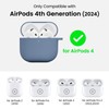 ORNARTO for AirPods 4 Case, Soft Silicone Full Protective Cover