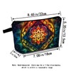 MoCaliduccious Mandala Printed Cosmetic Bag Vibrant Spiritual Design Makeup Organizer