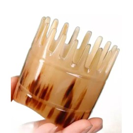 Sopul 천연 소뿔 머리빗 헤어 중간 브러쉬 마사지 고급 두피 [소뿔 머리 빗] Natural Cow Horn Hair Comb Mid Brush Massage Premium Scalp [Cow Horn Hair Comb]