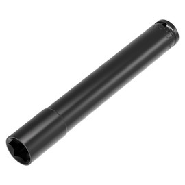 FOCMKEAS 1/2 Inch Drive by 30mm Deep Impact Socket, Heat-Treated CR-V Steel 8 Inch Length, 6-Point Metric Sizes