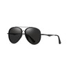 PUKCLAR Pilot Polarised Sunglasses for Men - Lightweight TR90 Frame