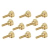 10 Pack 1/4-20 x 3/4 Inch Threads Solid Brass Diamond