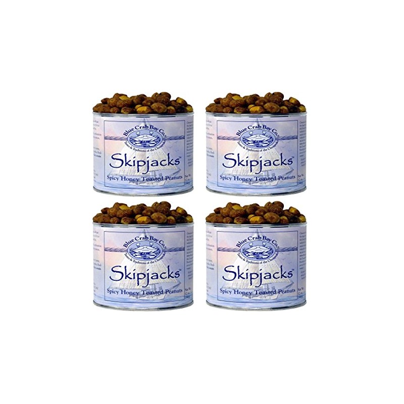 Blue Crab Bay Co. Skipjacks, Spicy Honey Roasted Peanuts, 12-Ounce