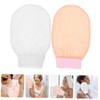 FOMIYES Elegant Spa Gloves 2-piece Silk Exfoliating Mitts Face Washcloth