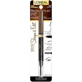 L'Oreal Brow Stylist Shape and Fill Pencil, Brunette 0.008 oz