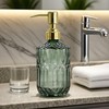 Hzxcuim 18oz Green Glass Soap Dispenser, Refillable Kitchen, Bathroom Thick