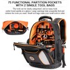 Tool Bag Backpack with 2 Canvas Tool Pouch Tool Kit,